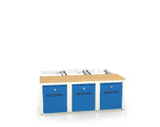 Benches with beech sticks - with drawers for footwear 375 x 1050 x 800
